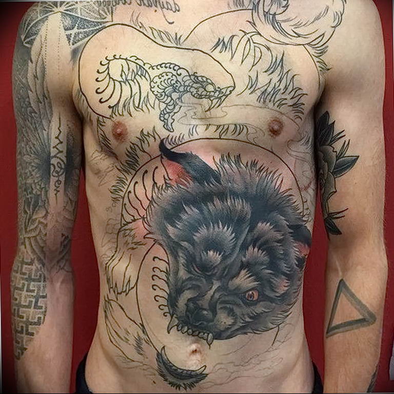 Фото тату волк 20.05.2019 № 405 - photo tattoo wolf - tattoo-photo.ru.