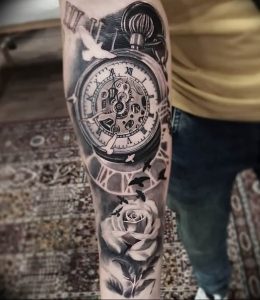 Фото тату часы 20.05.2019 №040 - photo tattoo watch - tattoo-photo.ru