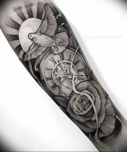 Фото тату часы 20.05.2019 №081 - photo tattoo watch - tattoo-photo.ru