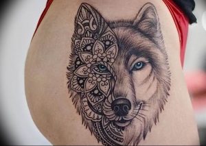Фото тату волк 20.05.2019 №006 - photo tattoo wolf - tattoo-photo.ru
