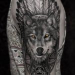 Фото тату волк 20.05.2019 №039 - photo tattoo wolf - tattoo-photo.ru