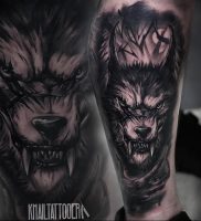 Фото тату волк 20.05.2019 №044 — photo tattoo wolf — tattoo-photo.ru