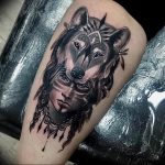 Фото тату волк 20.05.2019 №055 - photo tattoo wolf - tattoo-photo.ru