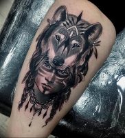 Фото тату волк 20.05.2019 №055 — photo tattoo wolf — tattoo-photo.ru