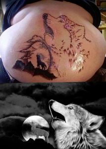 Фото тату волк 20.05.2019 №058 - photo tattoo wolf - tattoo-photo.ru