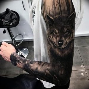 Фото тату волк 20.05.2019 №073 - photo tattoo wolf - tattoo-photo.ru