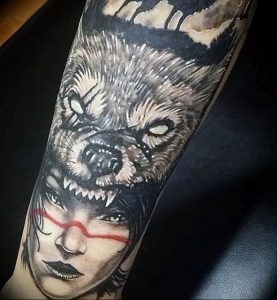 Фото тату волк 20.05.2019 №083 - photo tattoo wolf - tattoo-photo.ru