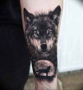 Фото тату волк 20.05.2019 №088 - photo tattoo wolf - tattoo-photo.ru