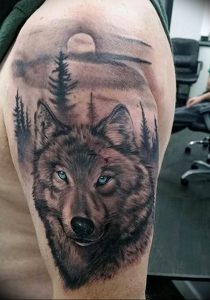 Фото тату волк 20.05.2019 №096 - photo tattoo wolf - tattoo-photo.ru
