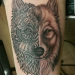 Фото тату волк 20.05.2019 №097 - photo tattoo wolf - tattoo-photo.ru