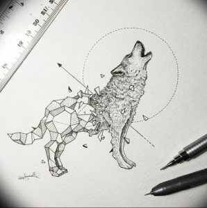Фото тату волк 20.05.2019 №099 - photo tattoo wolf - tattoo-photo.ru