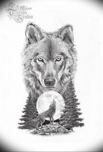 Фото тату волк 20.05.2019 №114 - photo tattoo wolf - tattoo-photo.ru