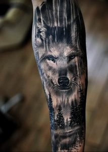 Фото тату волк 20.05.2019 №135 - photo tattoo wolf - tattoo-photo.ru