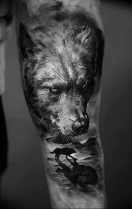 Фото тату волк 20.05.2019 №143 - photo tattoo wolf - tattoo-photo.ru