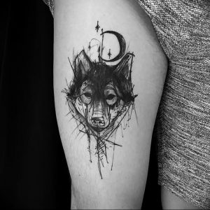 Фото тату волк 20.05.2019 №150 - photo tattoo wolf - tattoo-photo.ru