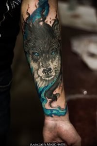 Фото тату волк 20.05.2019 №152 - photo tattoo wolf - tattoo-photo.ru