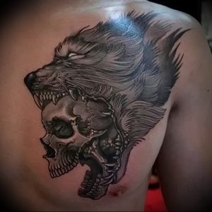 Фото тату волк 20.05.2019 №176 - photo tattoo wolf - tattoo-photo.ru