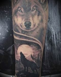 Фото тату волк 20.05.2019 №178 - photo tattoo wolf - tattoo-photo.ru