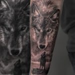 Фото тату волк 20.05.2019 №221 - photo tattoo wolf - tattoo-photo.ru