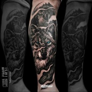Фото тату волк 20.05.2019 №228 - photo tattoo wolf - tattoo-photo.ru