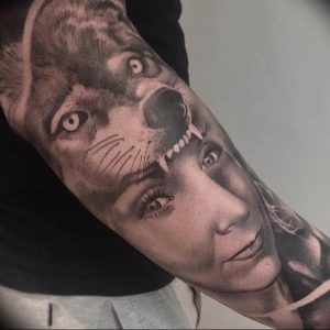 Фото тату волк 20.05.2019 №249 - photo tattoo wolf - tattoo-photo.ru