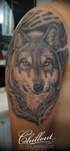 Фото тату волк 20.05.2019 №251 - photo tattoo wolf - tattoo-photo.ru