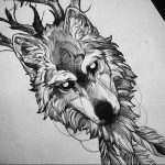 Фото тату волк 20.05.2019 №282 - photo tattoo wolf - tattoo-photo.ru