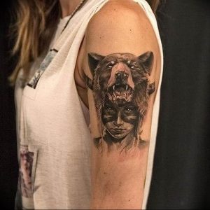 Фото тату волк 20.05.2019 №290 - photo tattoo wolf - tattoo-photo.ru