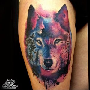 Фото тату волк 20.05.2019 №293 - photo tattoo wolf - tattoo-photo.ru