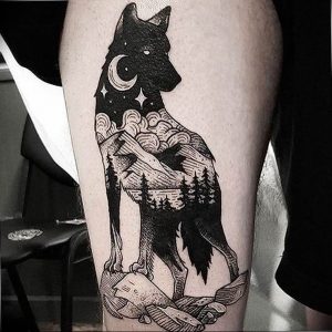 Фото тату волк 20.05.2019 №302 - photo tattoo wolf - tattoo-photo.ru