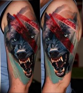 Фото тату волк 20.05.2019 №313 - photo tattoo wolf - tattoo-photo.ru