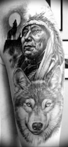 Фото тату волк 20.05.2019 №323 - photo tattoo wolf - tattoo-photo.ru