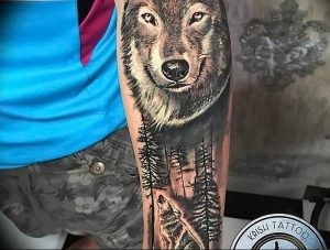 Фото тату волк 20.05.2019 №341 - photo tattoo wolf - tattoo-photo.ru