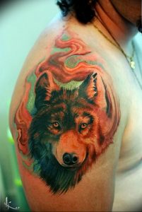 Фото тату волк 20.05.2019 №356 - photo tattoo wolf - tattoo-photo.ru