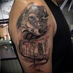 Фото тату волк 20.05.2019 №362 - photo tattoo wolf - tattoo-photo.ru