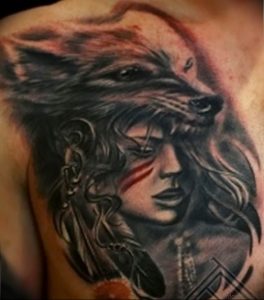 Фото тату волк 20.05.2019 №377 - photo tattoo wolf - tattoo-photo.ru
