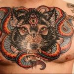 Фото тату волк 20.05.2019 №390 - photo tattoo wolf - tattoo-photo.ru