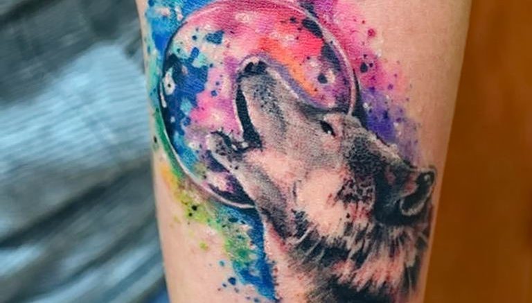 Фото тату волк 20.05.2019 №426 - photo tattoo wolf - tattoo-photo.ru