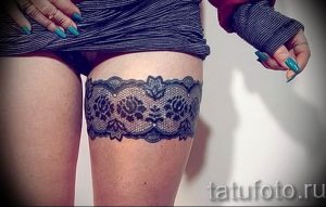 Фото тату подвязка для чулков 20.05.2019 №001 - photo tattoo garter - tattoo-photo.ru