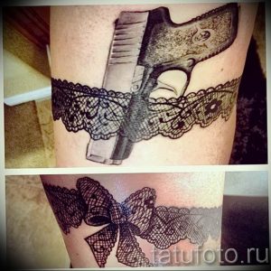 Фото тату подвязка для чулков 20.05.2019 №028 - photo tattoo garter - tattoo-photo.ru