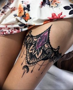 Фото тату подвязка для чулков 20.05.2019 №280 - photo tattoo garter - tattoo-photo.ru