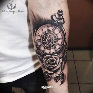 Фото тату часы 20.05.2019 №002 - photo tattoo watch - tattoo-photo.ru