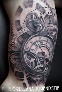 Фото тату часы 20.05.2019 №016 - photo tattoo watch - tattoo-photo.ru