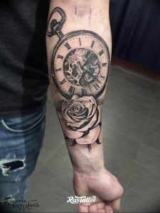 Фото тату часы 20.05.2019 №017 - photo tattoo watch - tattoo-photo.ru