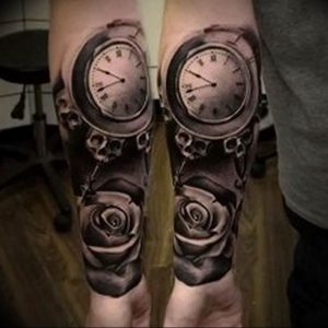 Фото тату часы 20.05.2019 №024 - photo tattoo watch - tattoo-photo.ru