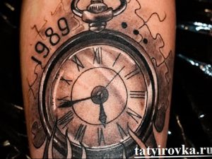 Фото тату часы 20.05.2019 №026 - photo tattoo watch - tattoo-photo.ru
