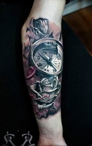 Фото тату часы 20.05.2019 №030 - photo tattoo watch - tattoo-photo.ru