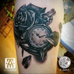 Фото тату часы 20.05.2019 №080 - photo tattoo watch - tattoo-photo.ru