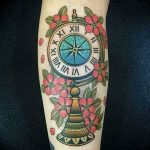 Фото тату часы 20.05.2019 №087 - photo tattoo watch - tattoo-photo.ru
