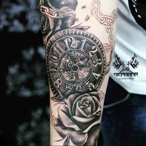 Фото тату часы 20.05.2019 №097 - photo tattoo watch - tattoo-photo.ru